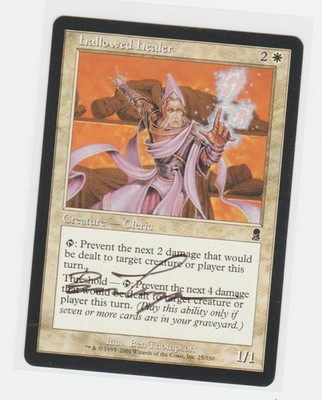 Magic the Gathering ~ Hallowed Healer ~ M/NM ~ Odyssey ~ Signed by Artist #1
