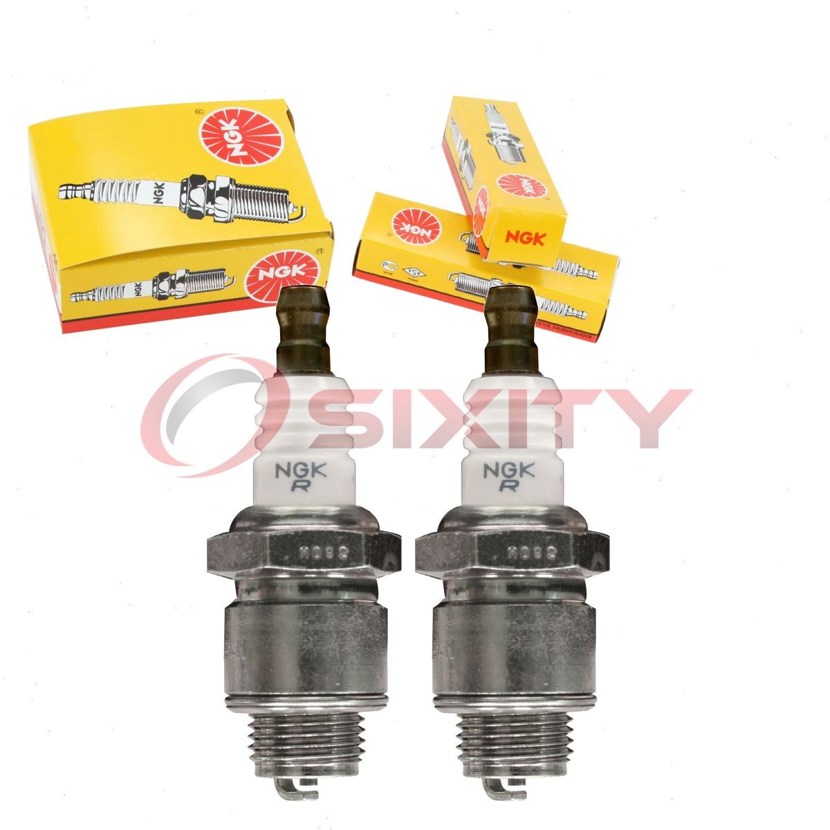 2 pc NGK 3841 BR2-LM SOLID Standard Spark Plugs for 759-3338 Ignition Wire bx