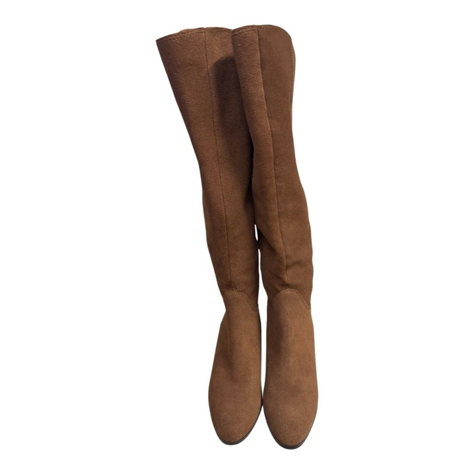 Botas de cuña altas Steven by Steve Madden Larken de gamuza marrón talla 6,5 Foto 2 de 4