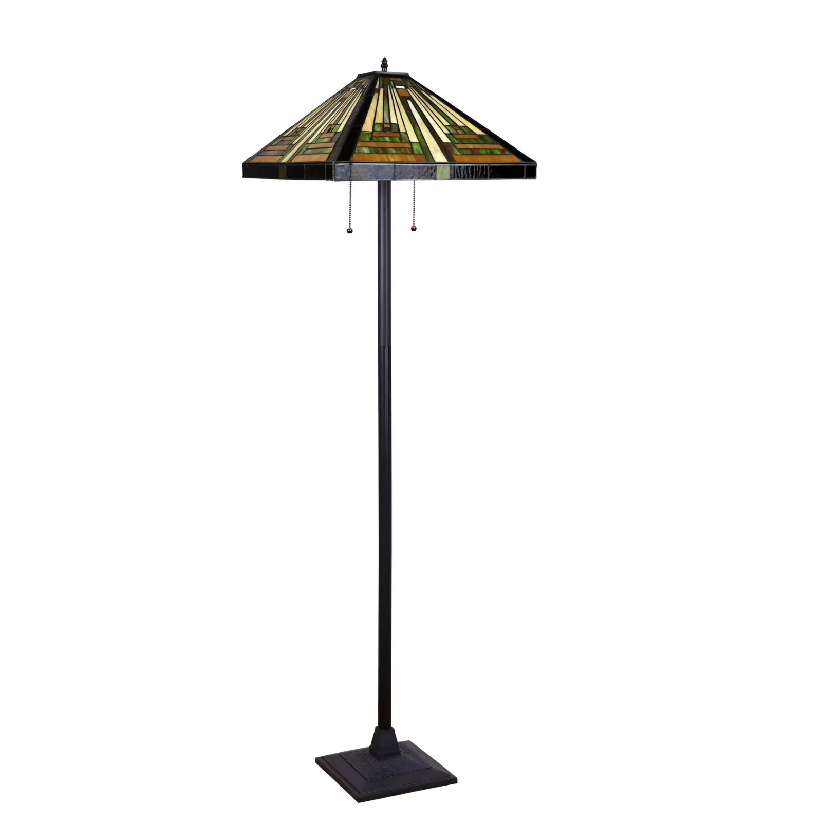 Floor Lamp Tiffany Style Stained Glass Mission Design Shade