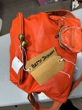 orange leather betty jackson black handbag
