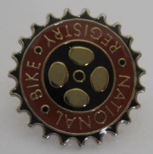 National Bike Registry Collectible Pin 3/4" Diameter