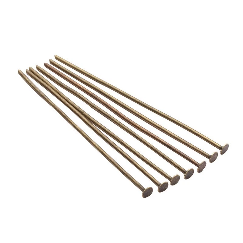 15mm-70mm DIY Supplies Flat Head Pins Findings Making For Jewelry Headpins - Image 3 of 4
