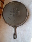 Vintage #8 Griswold Large Block Logo Cast Iron Skillet 704J NICE!