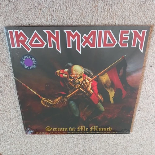 IRON MAIDEN Scream for Me Munich LIMITED EDITION 250 PURPLE VINYL 2 LP SEALED