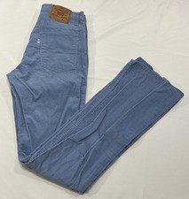 Vintage 80 s Levi s 517 Corduroy Boot Cut Pants 33 x 36 Blue White Tab USA Jeans