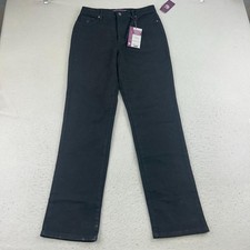 Gloria Vanderbilt Amanda Jeans Womens 6 Black Super Stretch Tapered Leg NWT