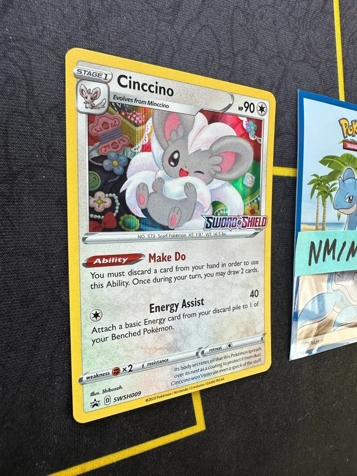 Pokemon Card Cinccino Sword & Shield Base Set Prerelease SWSH009 256 💎NM💎 - Image 3 of 4