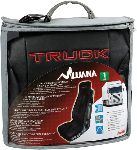 97998 Luana, Coprisedile in Skeentex per Camion - Nero/Rosso - Foto 2 di 12