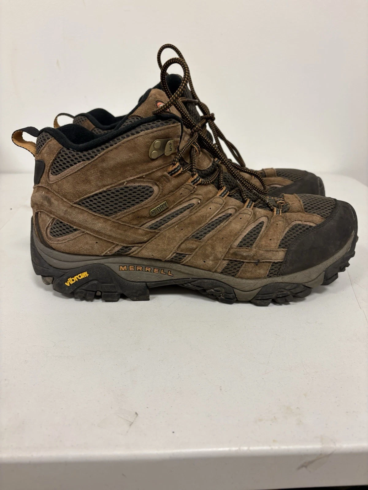 MENS MOAB 2 MID WATERPROOF HIKING WIDE WIDTH SHOES EARTH BROWN J06051 SIZE 114.5