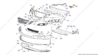 Genuine Saab Front Right Bumper Bracket For 2011 Saab 9-4X 25776387-AB