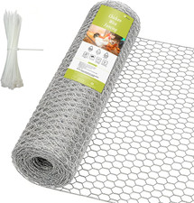 Chicken Wire Fencing, 16.5 X 158 Inch Chicken Wire Mesh Roll for Garden Plants,