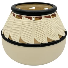 Vintage Southwestern Native Style Pottery Planter Bowl By Partylite 