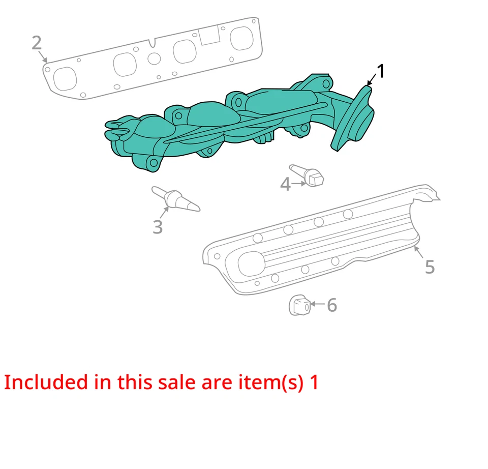 2018 Dodge Challenger Exhaust Manifold OEM 104K Miles - LKQ424769973 - Image 4 of 4