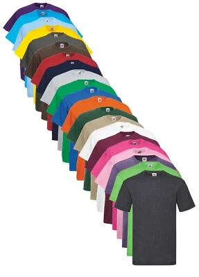 Fruit Of The Loom T-Shirt En Coton Uni Valeur Poids Jusqu'à 4XL Et 5XL XXXXXL - Photo 1/4