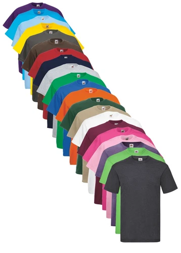Fruit Of The Loom Plain Cotton Valueweight Tee T-Shirt to 4XL & 5XL XXXXXL