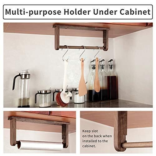 Wood-Paper-Towel-Holder-Under-Cabinet-Kitchen-Handmade - Wall Mounted/Adhesiv... - Picture 5 of 9