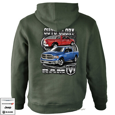 Dodge Ram Hoodie Sweatshirt Hemi licensed Automotive US-Car Truck  *0032 oliv