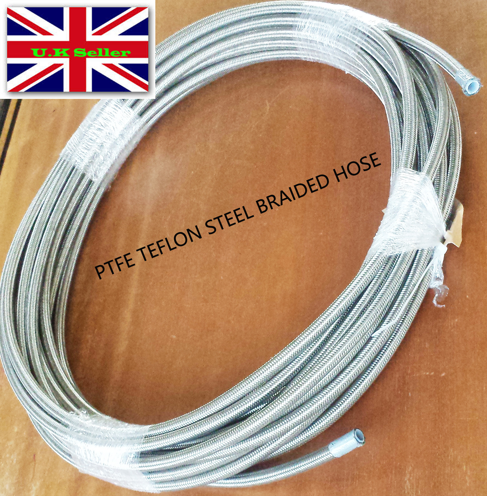 6,8,10,12 MM Stainless Steel Braided Hose PTFE TEFLON Braid Fuel Line