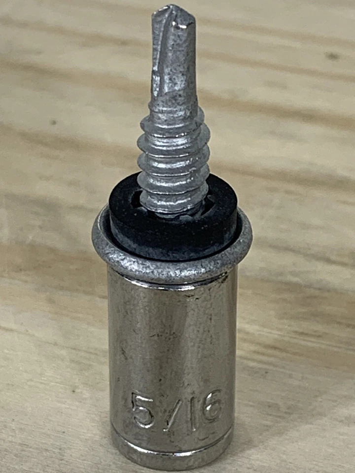 Atlas 1/4x7/8”-5/16 hexagonal 240ct con arandela tornillos de puntada de chapa autoperforantes Foto 4 de 4