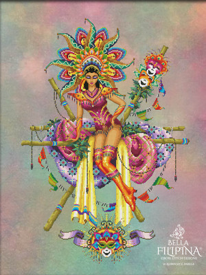 Semi-kit Point De Croix Bella Filipina – Bellatrix, Thème Sorcière/Halloween