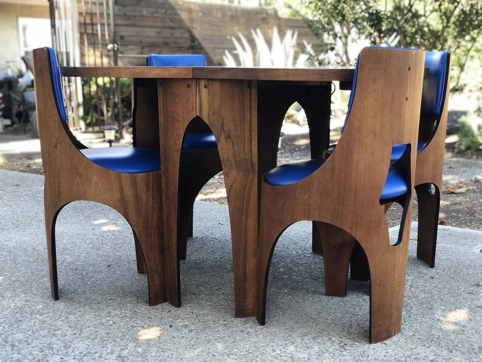 Juego de comedor Mid Century Cylindra de Henry P. Glass para Richbilt Mfg. Co. Foto 2 de 4