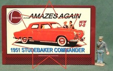 Studebaker Commander 1951 Bullet Nose 60 Os Scale Metal Billboard