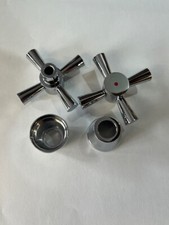 Cross Head Tap Handles Chrome With 20 Spline (Hot & Cold) 