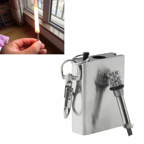 PERMANENT MATCH BOX LIGHTER MENS WOMENS HIS HERS SMOKERS UNUSUAL FATHERS GIFT - Image 2 of 4