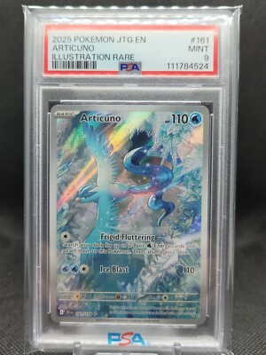 2025 Pokemon JTG EN Articuno Illustration Rare #161 PSA Mint 9 | eBay