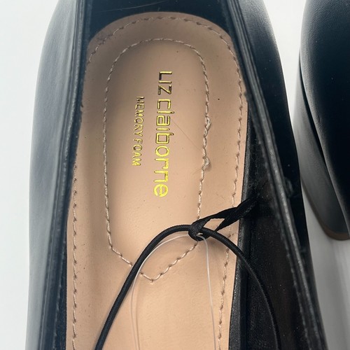 Liz Claiborne Womens Black Faris Block Heel Pumps Memory Foam Size 10 NEW - Picture 7 of 13