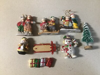 CHRISTMAS VILLAGE ACCESSORIES. A VARIETY 