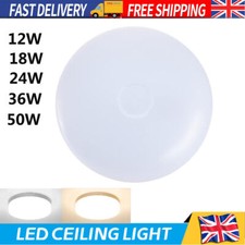 50W Round LED Ceiling Light Panel Down Lights Wall Lamp Living Room Bathroom uk