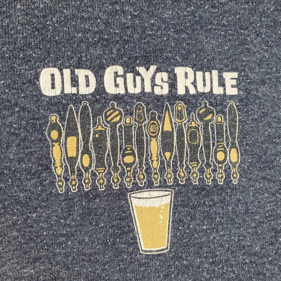 Camiseta Old Guys Rule Hombre Grande Azul Marino Gráfico Grifo Cerveza Potencial Sin Explotar LEER Foto 3 de 4