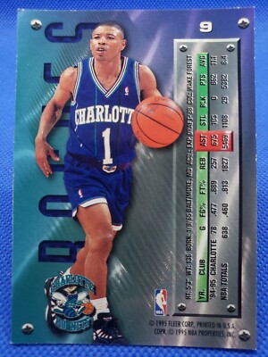 1995 Fleer Metal MUGGSY BOGUES Basketball card #9 CHARLOTTE