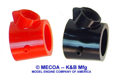 COX ENGINE .049 .051 TD Venturi mount mixed RED & BLACK Delrin NEW 2 pcs