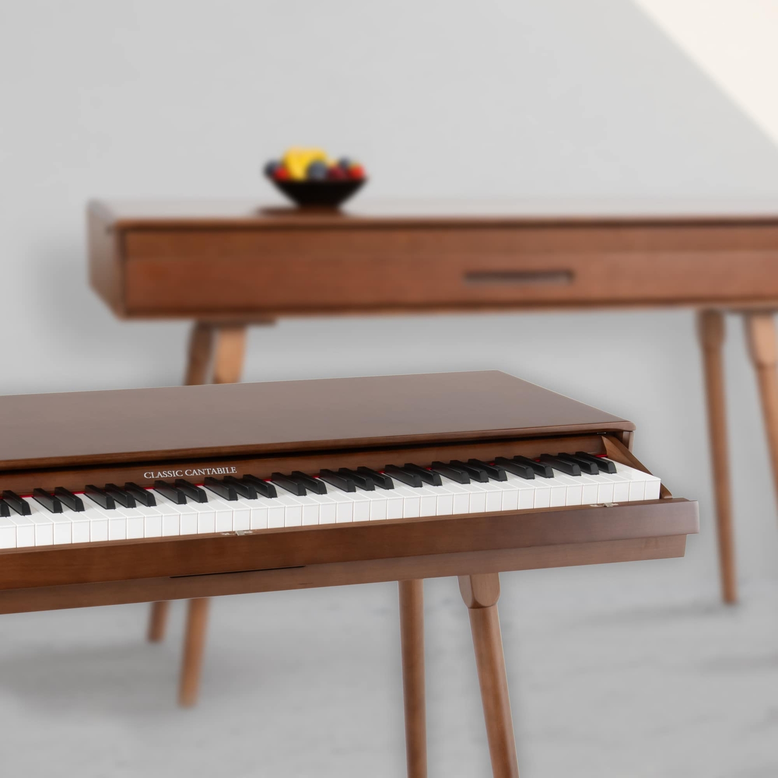 Piano Digitale 88 Tasti Pesati Pianoforte USB MIDI Tavolo in Legno Design Noce