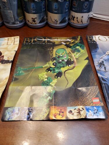 2001 Lego Bionicle ORIGINAL Toa Mata 8531 - 8536 Canister Manual Complete Sets - Picture 8 of 21