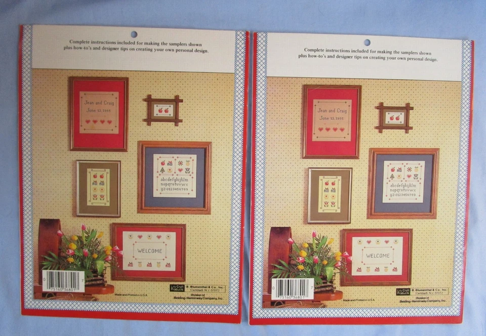 Lily Create-A-Sampler Iron-On Transfers Lot of 2 Cross Stitch Shirley Botsford - Image 2 of 4