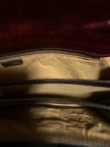Bolso F.lli Mugnai Firenze Vintage Cuero Borgoña - Imagen 12 de 12
