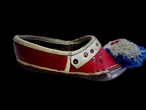 Scarpe vintage TSAROUHI greche per bambini - taglia 16 - pelle fatte a mano - solo esposizione - Foto 13 di 18