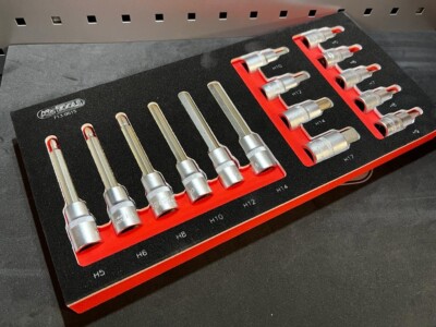 KS TOOLS SCS 1/2'' Bit-Stecknuss-Satz, 15-tlg. in 1/3 Systemeinlage