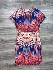 ZARA Neoprene Bodycon Printed Mini Sheath Dress Abstract Watercolor Feminine M