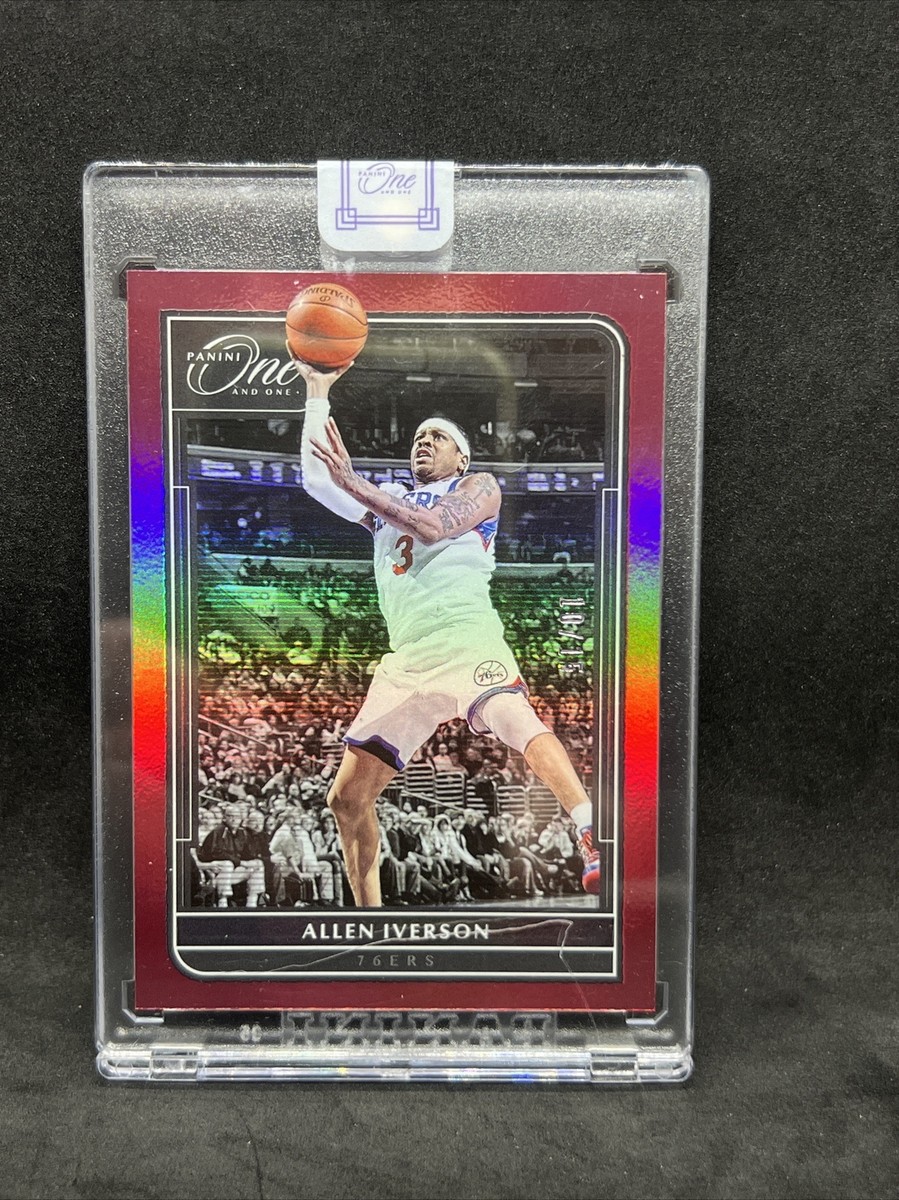 2021-22 Panini One and One #155 Allen Iverson RED 10/15 🔥 76ers