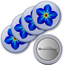 Forget Me Not Alzheimer's Dementia Awareness Badge 38mm (20 Pin Badges - 38mm)