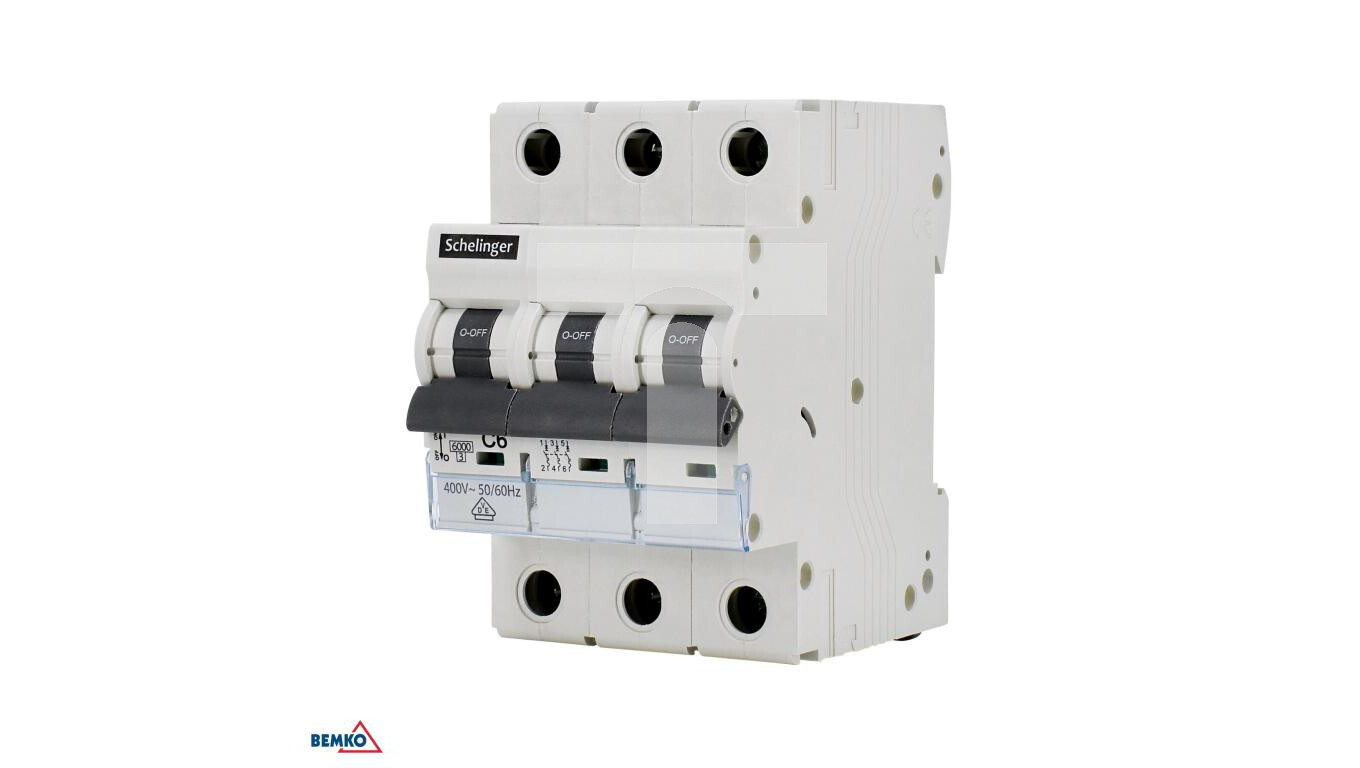 Circuit breaker 6KA 3P B 25A SCHELINGER A02-G8-3P-B25 /T2UK