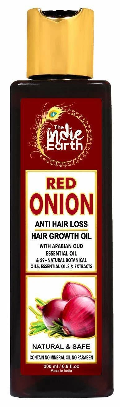 The Indie Earth Red Onion Anti Hair Loss & Hair Growth Oil 200 Ml