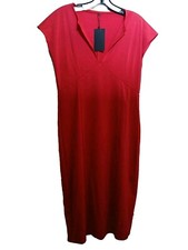 J.N.E.L  Size L (12) Red V Neck Dress Pencil Occasion Wedding Work Be You