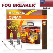 Osram Fog Breaker Headlight Bulbs Duo Lamp 2600k Yellow H3 12v 55w For Front Fog