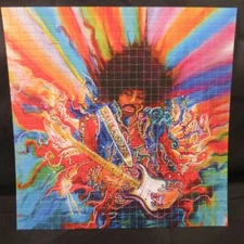 JIMI HENDRIX PSYCHEDELIC DAYGLO BLOTTER ART Fender Guitar 60s 70s style art USA 